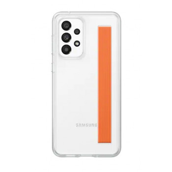 Samsung Slim Strap Cover Hülle mit Halteband für Galaxy A33 5G, transparent (EF-XA336CTE)