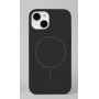 iLike Apple iPhone 15 Soft Touch Silikonhülle mit Magnet, Schwarz