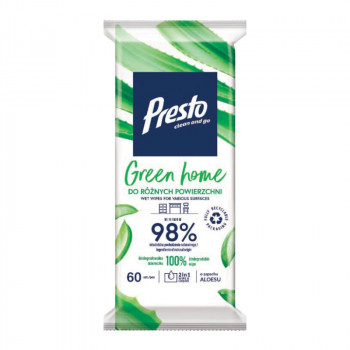 Presto Feuchttücher für verschiedene Oberflächen Green Home 60 Stk.