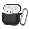 Tech-Protect Silicone Hook Hülle für Apple AirPods 4, Schwarz