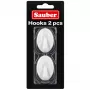 Sauber ovale Haken, 3 x 4,7 cm, weiß, 2 Stk.