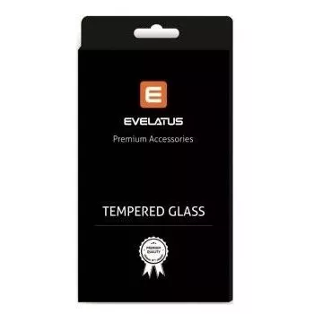 Evelatus 0,33 mm flacher klarer Displayschutz aus Glas für Samsung Galaxy A22 4G, Japan-Kleber, antistatisch