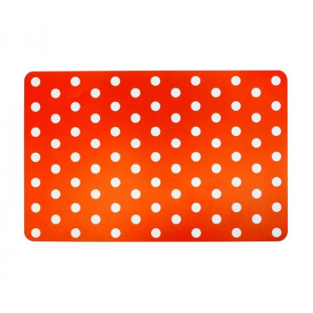Asi Collection Platzmatte 43,5 x 28 cm rot mit weißen Punkten