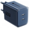 Forcell F-Energy GaN III VT-60 60W PD QC 4.0+ 2x USB-C Netzteil marineblau + USB-C Kabel