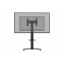 celexon Professional Adjust-3770MP TV-Rollwagen für Flachbildschirme 32-70 Zoll (81,3-177,8 cm), eloxiertes Aluminium und satiniertes Glas, schwarz