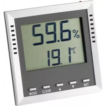 TFA Dostmann KLIMA GUARD Thermo-Hygrometer, silber (30.5010.54.K)
