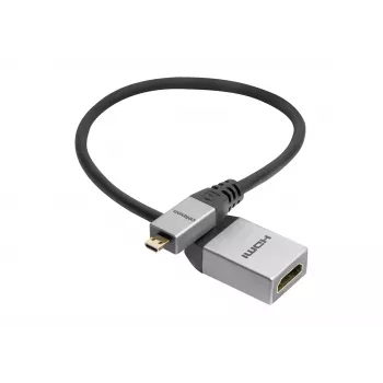 celexon Micro HDMI M/F Adapter mit Ethernet, 2.0a/b 4K, Professional Line