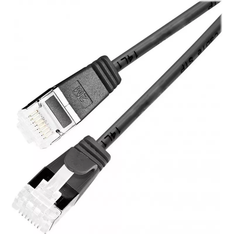Wirewin Slim Cat6a U/FTP Patchkabel RJ45, 5 m, Schwarz