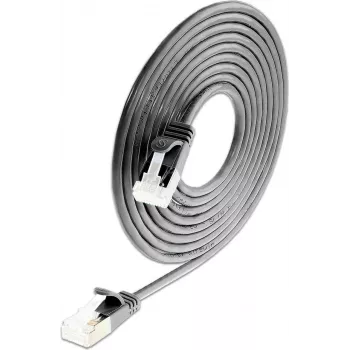 Wirewin SLIM Cat6a 10 Gigabit U/FTP Lightpatchkabel, rund, Ø 3,8 mm, 0,15 m, Schwarz