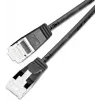 Wirewin SLIM Cat6a 10 Gigabit U/FTP Lightpatchkabel, rund, Ø 3,8 mm, 0,15 m, Schwarz