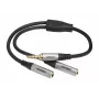 celexon Professional Stereo-Klinke auf 2x M/F Audioadapter