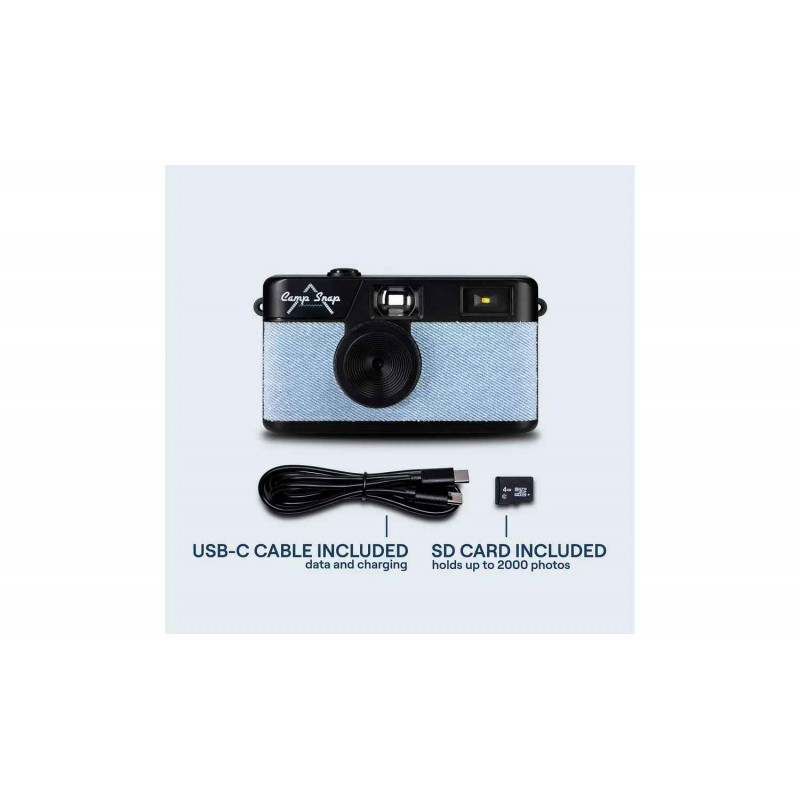 Camp Snap Digitalkamera CS-V105-DN-WW Denim, Blue Jeans/Schwarz