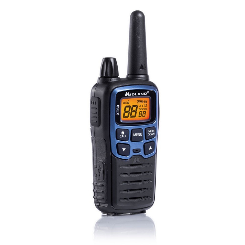 Midland XT60 Funkgerät 24 Kanäle 446.00625 - 446.0937 MHz Schwarz, Blau