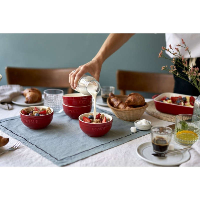 Staub Ceramique Schüsselset 0,4 L rund Keramik rot 4 Stk.