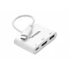 celexon USB-C-Multiport-Adapter auf HDMI und USB-A, M/F, Weiß