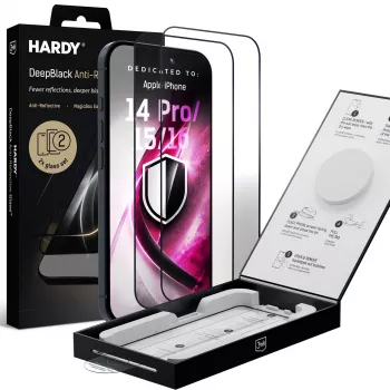 3mk DeepBlack Anti-Reflexions-Glas Displayschutzfolie für Apple iPhone 14 Pro / 15 / 16
