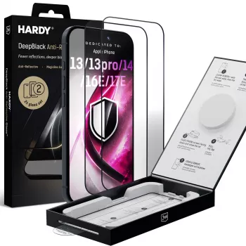 3mk DeepBlack Anti-Reflexions-Glas Displayschutzfolie für Apple iPhone 13 / 13 Pro / 14 / 16e / 17e
