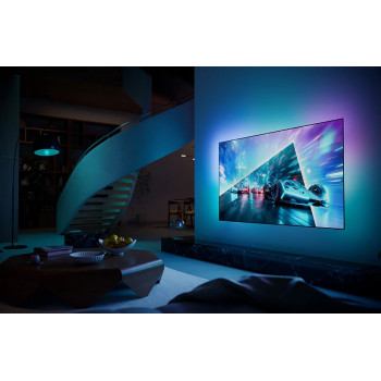 Philips 65OLED761/12 65 inch (164 cm) 4K UHD TV, Ambilight 3-seitig, 120 Hz, Schwarz