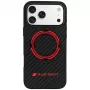 Audi RSQ Carbon Fiber Sport Red Circle MagSafe-Hülle für iPhone 18 Pro Max / 17 Pro Max, Schwarz
