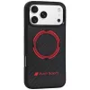 Audi RSQ Carbon Fiber Sport Red Circle MagSafe-Hülle für iPhone 18 Pro Max / 17 Pro Max, Schwarz