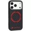 Audi RSQ Carbon Fiber Sport Red Circle MagSafe-Hülle für iPhone 18 Pro / 17 Pro, Schwarz