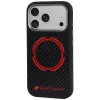 Audi RSQ Carbon Fiber Sport Red Circle MagSafe-Hülle für iPhone 18 Pro / 17 Pro, Schwarz