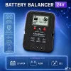 Qoltec Spannungsausgleicher 24V für 2 x 12V Batterien | 5A | AGM GEL LiFePO4 | LCD
