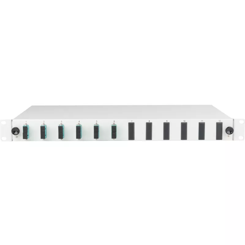 EFB Elektronik Spleißbox ausziehbar SC 50/125 µm OM3, 12 Pigtails, 6 Kupplungen
