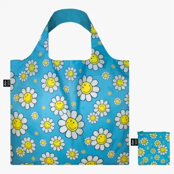 LOQI Smiley Tasche – Flowers Blue