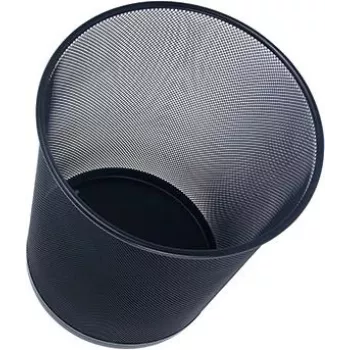 WEDO Papierkorb Office aus Drahtmetall, 18 l, rund, schwarz, Höhe 350 mm