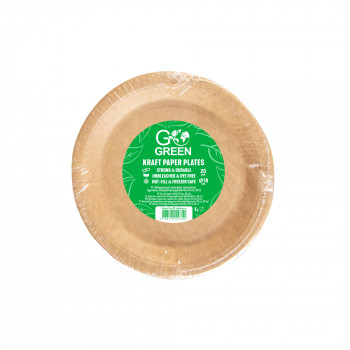 Gogreen Go Green Kraftpapier-Teller Ø18 cm, 20 Stk.