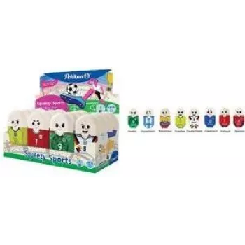 Pelikan Squeezy Sports Radiergummi aus Kunststoff, Displaybox (400208878)