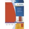 HERMA Special permanent haftende Aktenetiketten, mattes blickdichtes Papier, Rot, 38 x 297 mm, 100 Stk. (20 Blatt x 5)