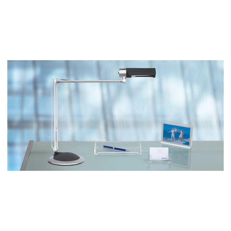 MAUL MAULoffice LED-Schreibtischlampe, 9,5 W, Silber