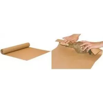RAADHUIS Packpapier auf Rolle, 750 mm x 250 m, braunes Kraftpapier, 70 g/m², braun gestreift