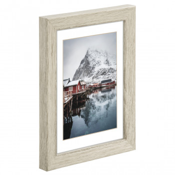 Hama Oslo Einzelbildrahmen 20 x 28 cm, Grau Kiefer, für Tisch/Wand
