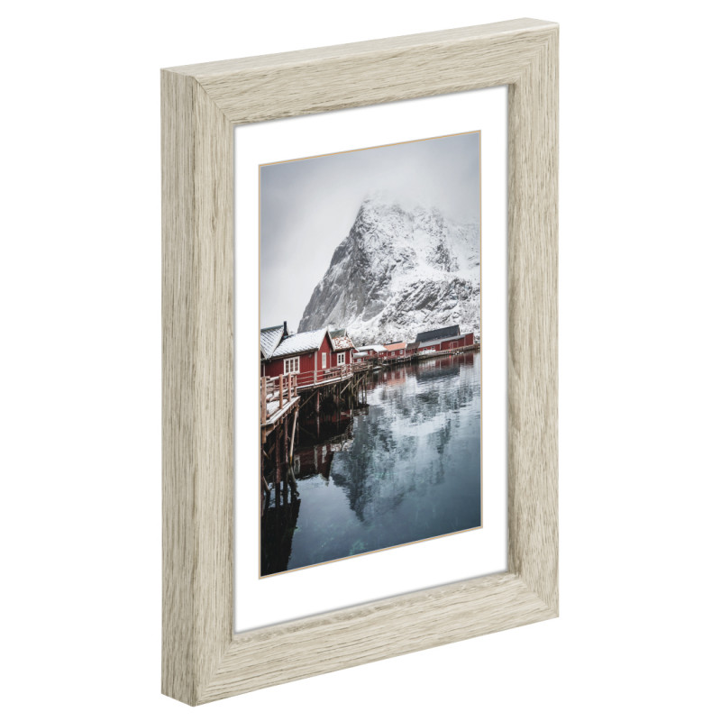 Hama Oslo Einzelbildrahmen 20 x 28 cm, Grau Kiefer, für Tisch/Wand
