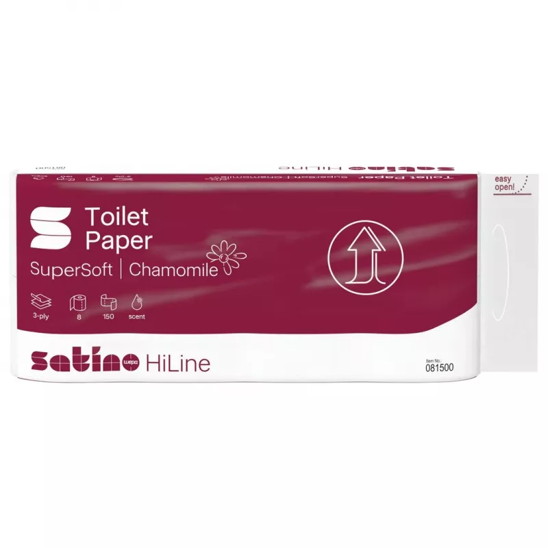 Satino Toilettenpapier HiLine SuperSoft Kamille 3-lagig, 8 Rollen
