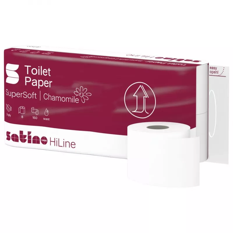 Satino Toilettenpapier HiLine SuperSoft Kamille 3-lagig, 8 Rollen