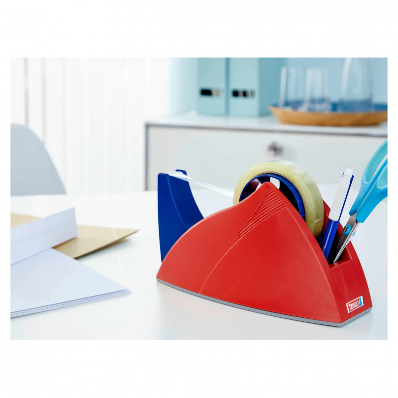 tesa Easy Cut® Tischabroller, royalblau