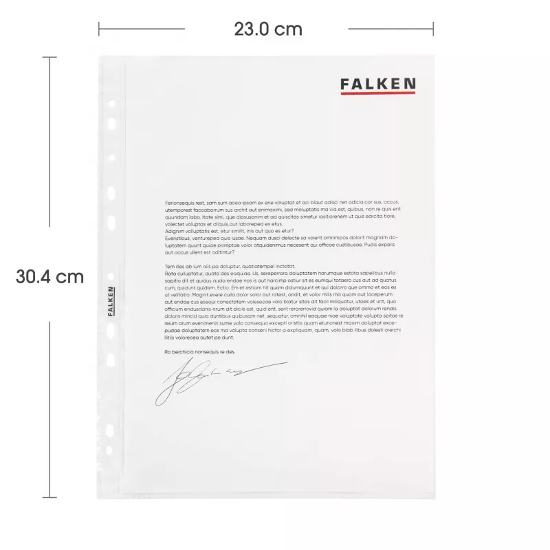 Falken Dokumentenhüllen DIN A4, 0,05 mm, kristallklar