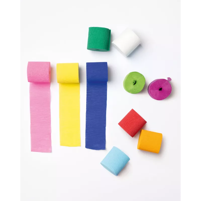 folia Krepppapier Deko-Bänder Farbe sortiert 32,0 g/m² 10 Rollen