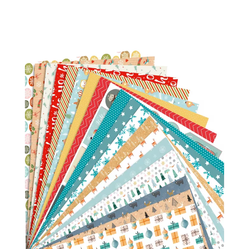 folia Motivblock Winterzauber, 270 g/m², farbsortiert