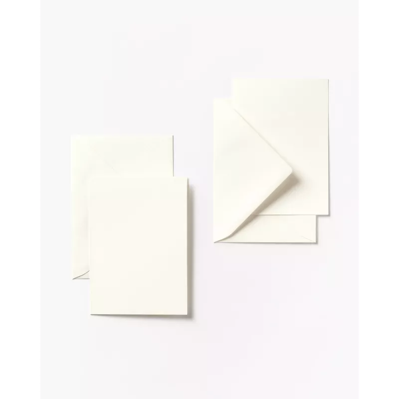 Folia Faltkarten, Perlweiß, 5 Stk.