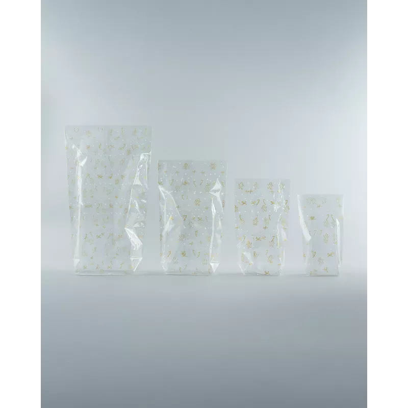 folia Cellophan-Beutel 9.5 x 16.0 cm durchsichtig mit Golddruck