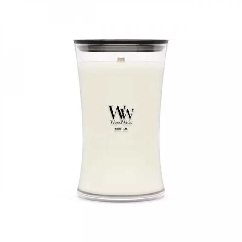 WoodWick White Teak Kerze, groß, 610 g