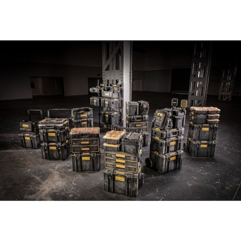 DeWALT DWST08061-1 ToughSystem 2.0 Werkzeugkoffer mit Beleuchtung, 14 l, Schwarz/Gelb