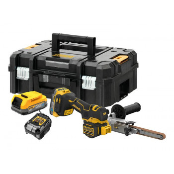 DeWALT DCM200E2T 18V Akku-Bandfeile, 2x 1,7Ah Powerstack Akkus, TSTAK