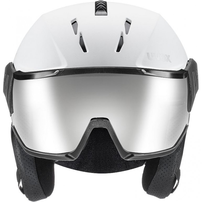 UVEX Instinct Visor Skihelm, Schwarz/Weiß, 53-55 cm (56/6/260/50)