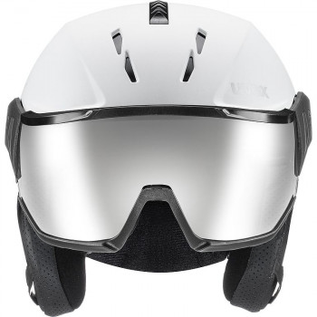 UVEX Instinct Visor Skihelm, Schwarz/Weiß, 56-58 cm (56/6/260/50)